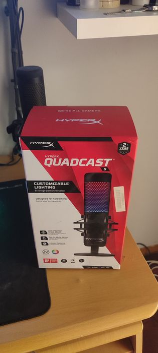 Microfone HyperX QuadCast + Suporte