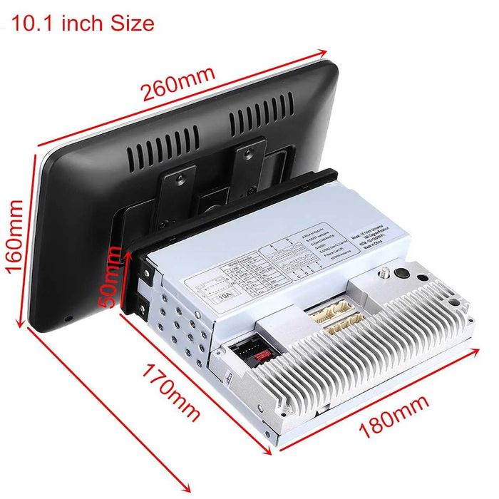 D67-Auto Rádio 9 10 polegadas 1 DIN  360º Android 8.1 1gb RAM 16gb RaM