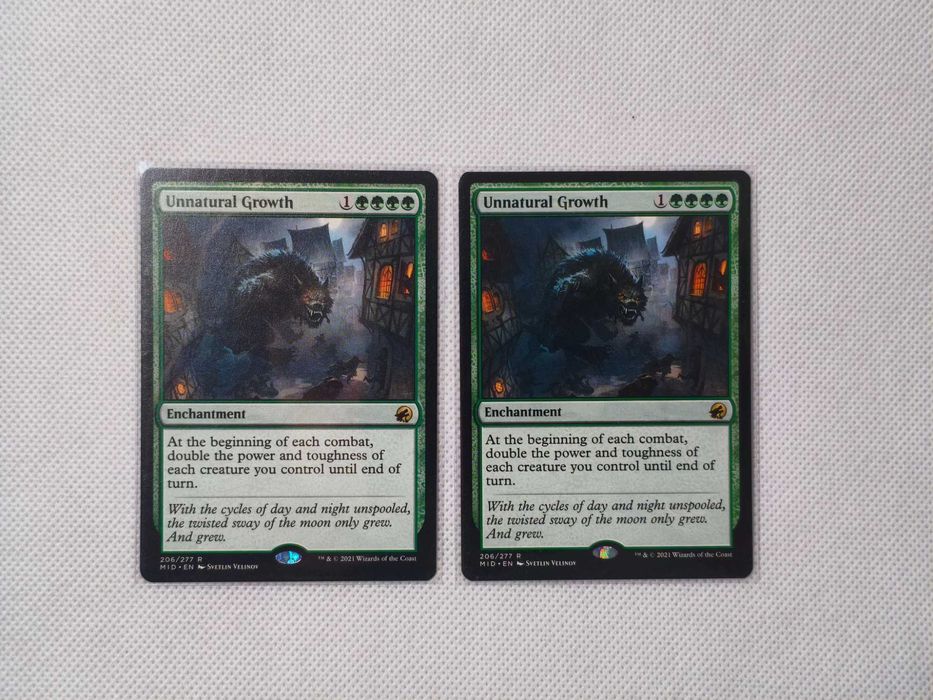 MTG 2x Unnatural Growth Midnight Hunt ENG