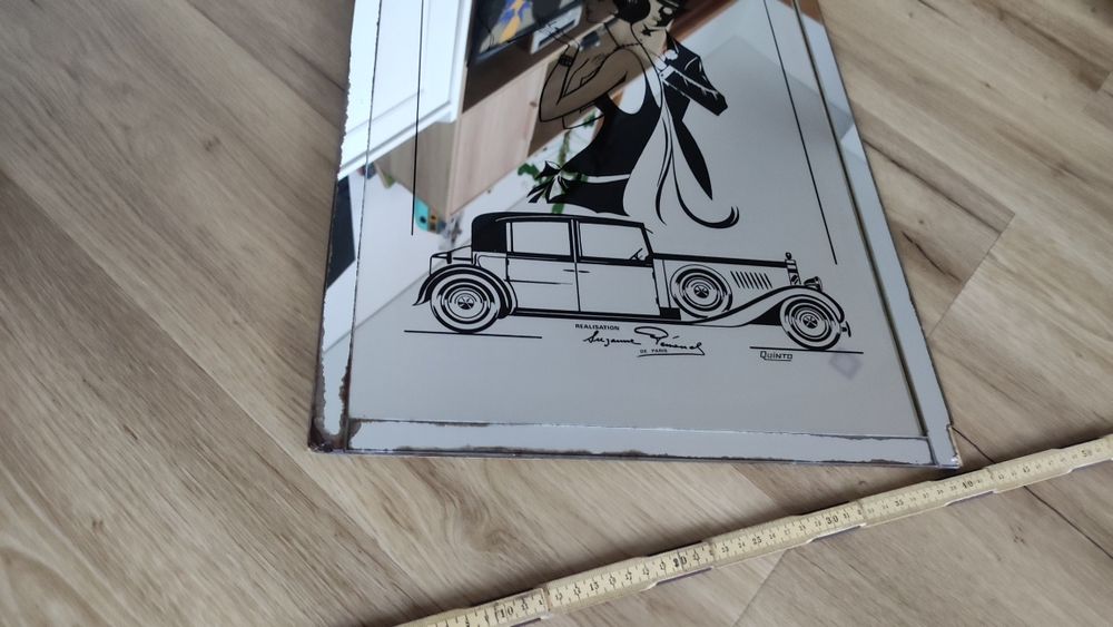 Quadro Espelho Art Deco Antigo