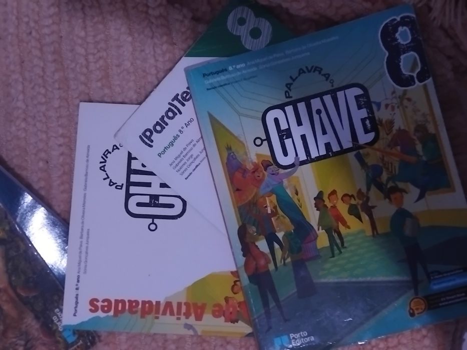 Manuais e livros de fichas do 8°ano