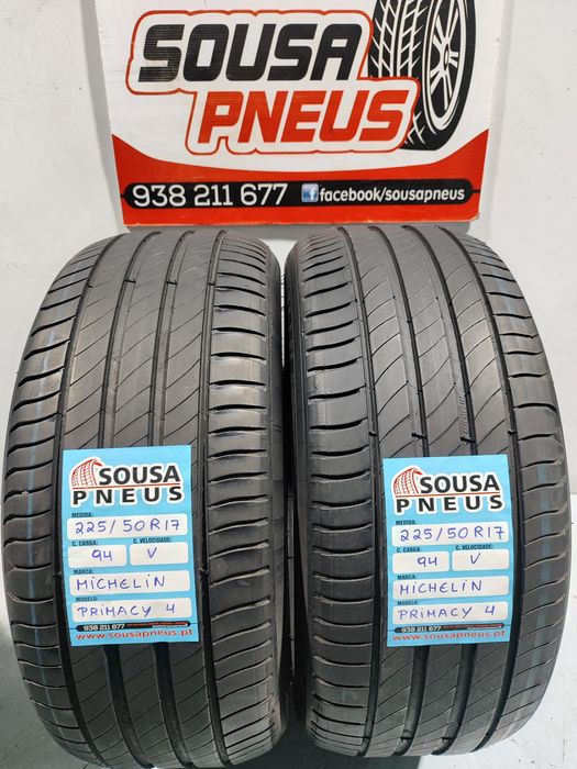 2 pneus semi novos 225-50R17 Michelin - Oferta da entrega