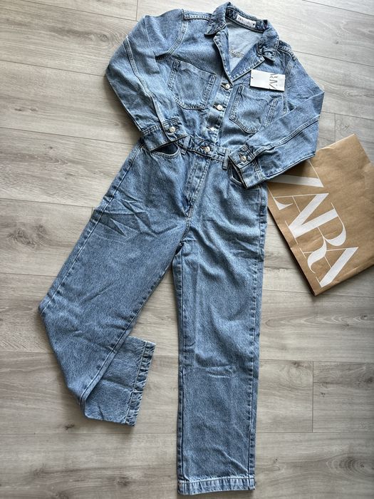 Kombinezon jeansowy damski Zara S