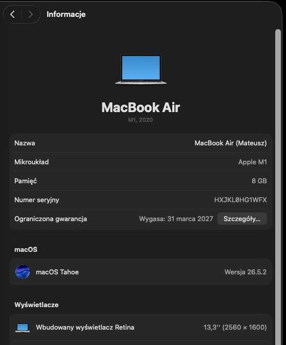 Apple Macbook air M1
