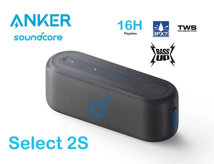 Колонка Anker Soundcore Select 2S Black 20W BassUp IPX7 16 годин