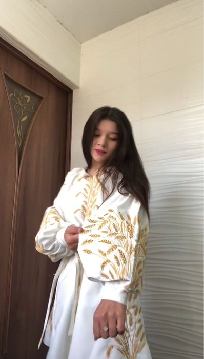 Вишита сукня вишита колосками