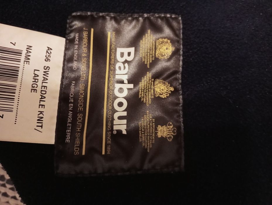 Męski kardigan z wełny firmy Barbour XL