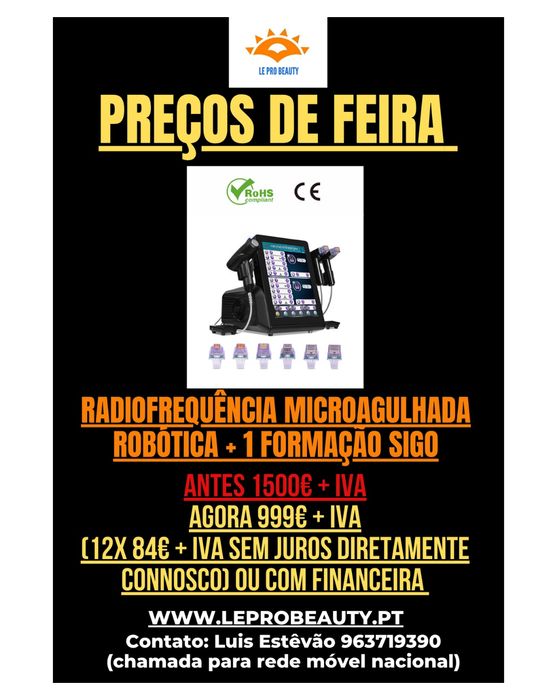 Radiofrequência microagulhada robótica  com martelo friio + Formação