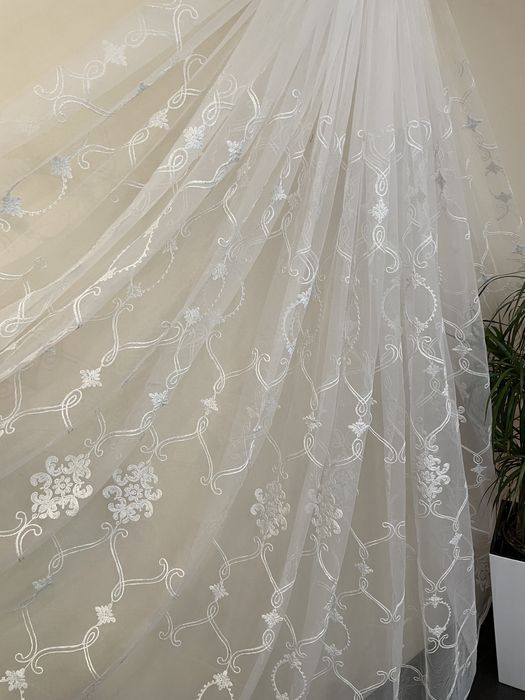 Распродажа! Тюль, Французская сетка с вышивкой корд