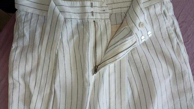Жіночі широкі штани на літо льон+бавовна uniqlo - хл