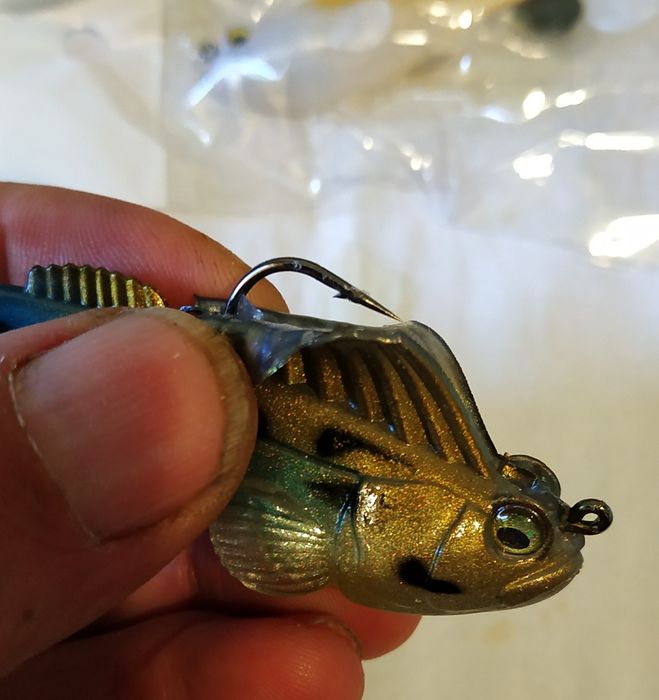 Набор силиконовых виброхвостов со скрытым крючком, 8 см.