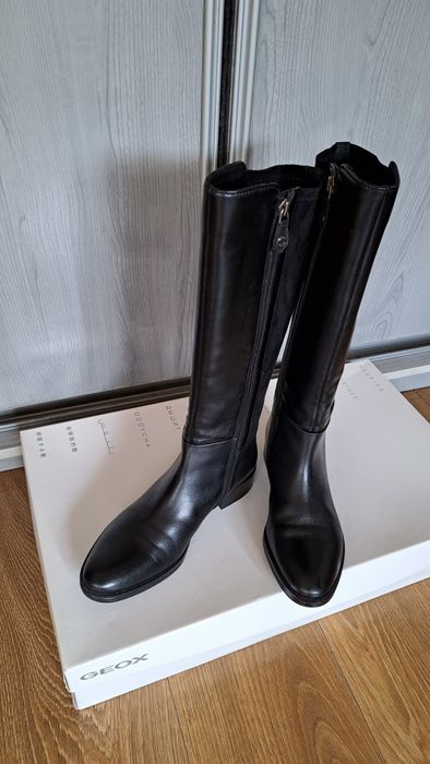 Kozaki oficerki Geox D Laceyin czarne