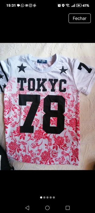 T-shirt nova para desporto