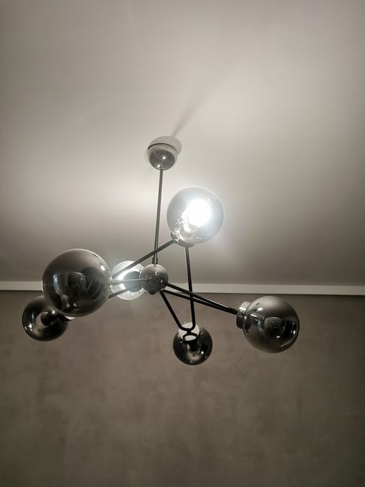 Lampa wisząca kule salon chrom 6xE314