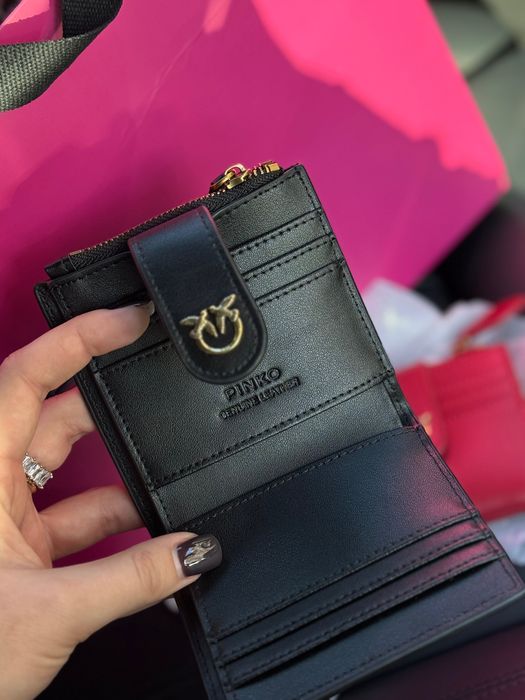 Гаманець Pinko кошелек чорний червоний