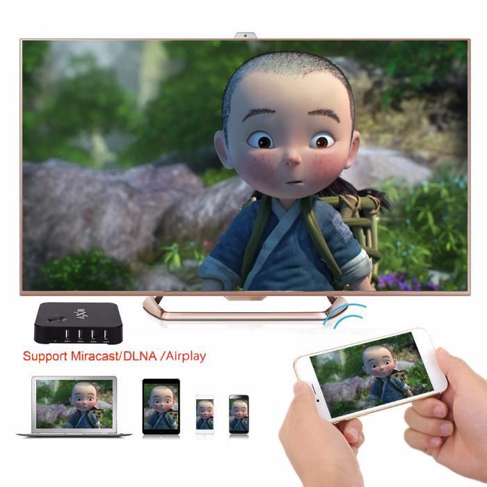 Smartv MXV Android com Miracast/DLNA/Airplay