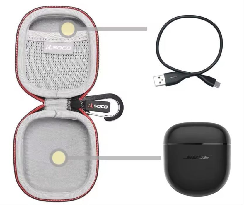 Estojo oara auscultadores bose quiet comfort ultra buds 1 e 2