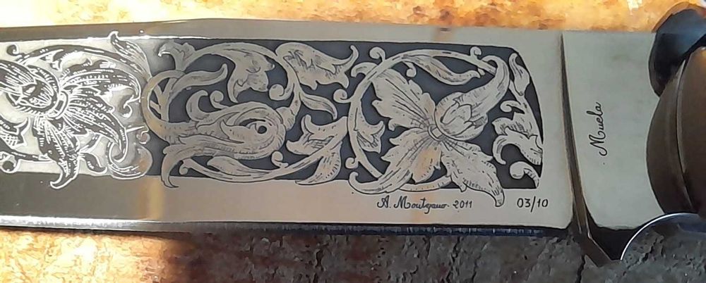 Nóż Muela z grawerem Antonio Montejano egz. 3 z 10 2011r