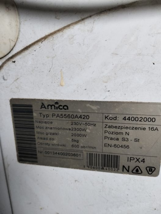 Pralka automatyczna Amica PA 5560A420