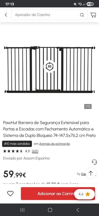 Conjunto de 2 grades.para crianças e cães