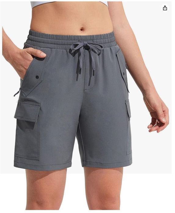 Damskie szorty trekkingowe z kieszeniami, szare, rozm. XL VILIGO