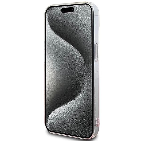 Etui Hello Kitty IML Gradient Electrop Kitty Head na iPhone 15 - różow