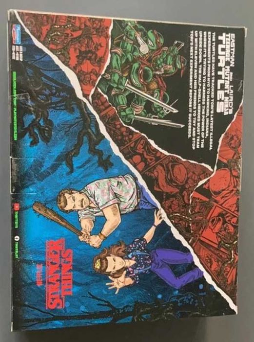 Figuras tartaruga ninja Tmnt x stranger things x ninja turtles