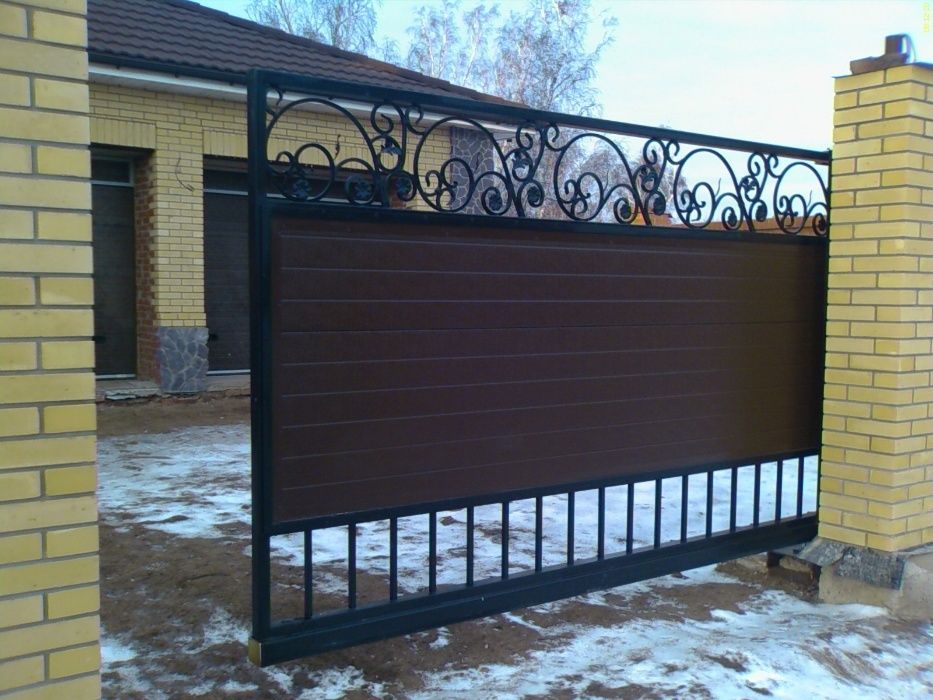 Ворота откатные, сдвижные, кованные, профнастил, распашные. СУПЕР ЦЕНА