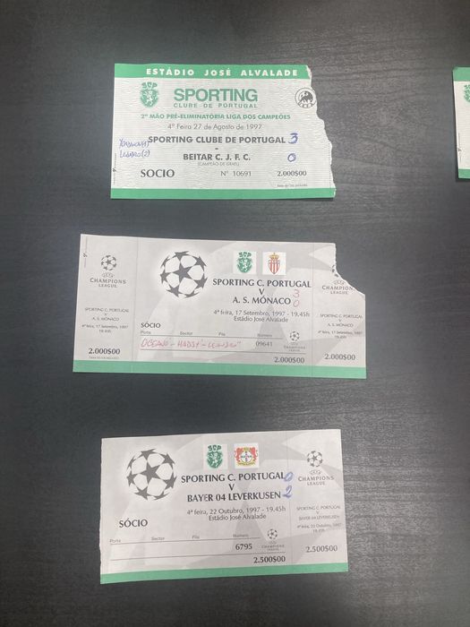 Bilhetes do Sporting antigos63823807022083125