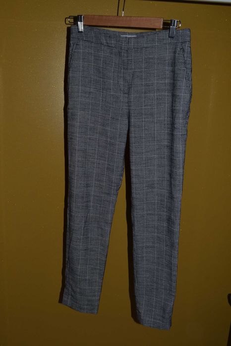 Spodnie krata kratka eleganckie w kratkę H&M XS 34 160/64A