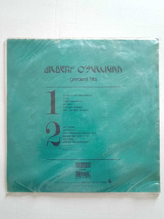 Gilbert O'Sullivan Greatest Hits - disco de vinil selado