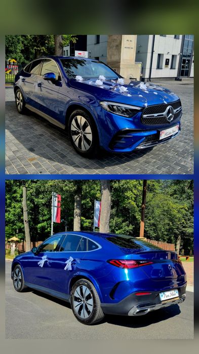 Biały kameleon lub GLC Coupe. Mercedes auto samochód do ślubu wesele