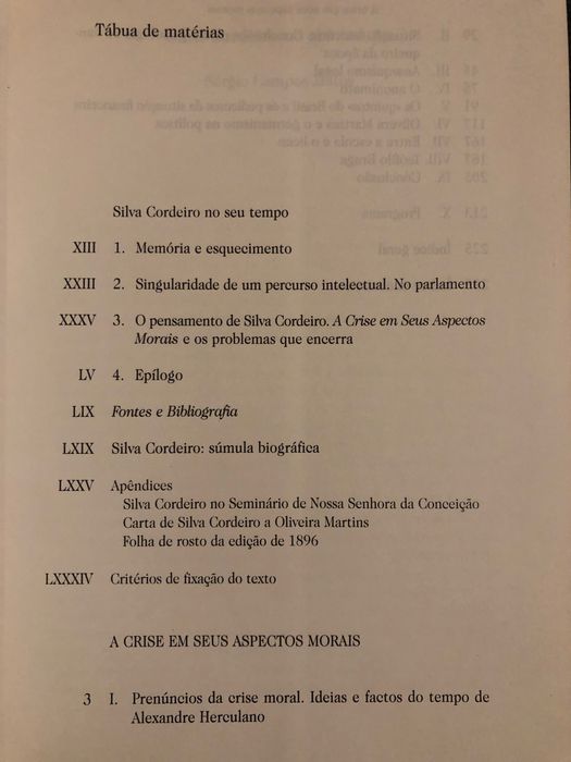 A Crise em seus Aspectos Morais / A Questão do Barotze