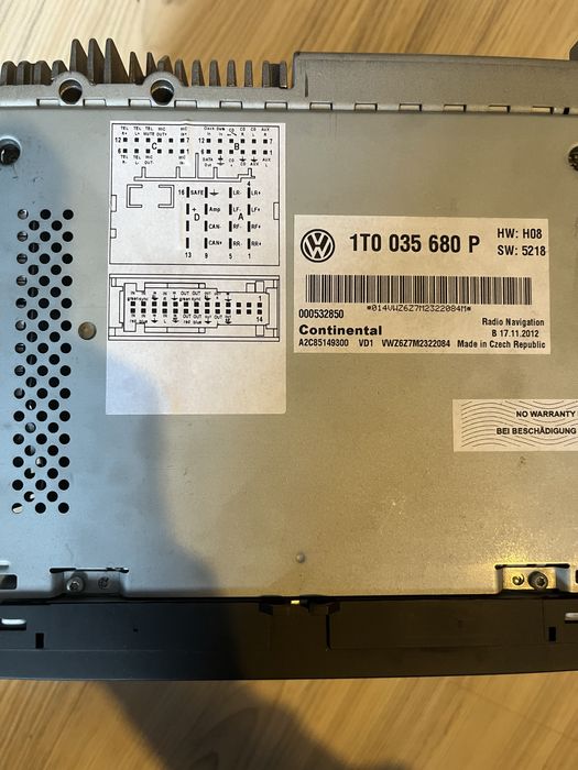 Oryginalne Radio VW RNS510