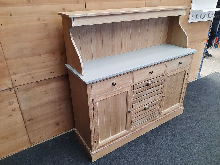 szeroka komoda 130cm z nadstawką kalafior