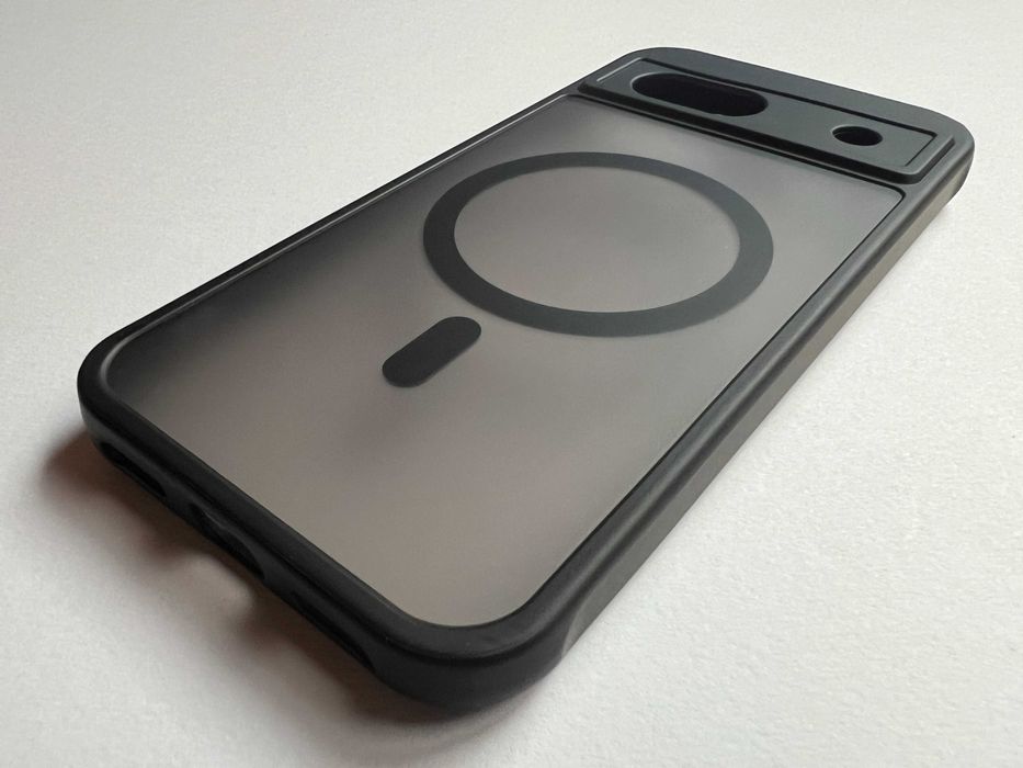 Google Pixel 8a чохол Magnetic MagSafe чорний силікон TPU чехол