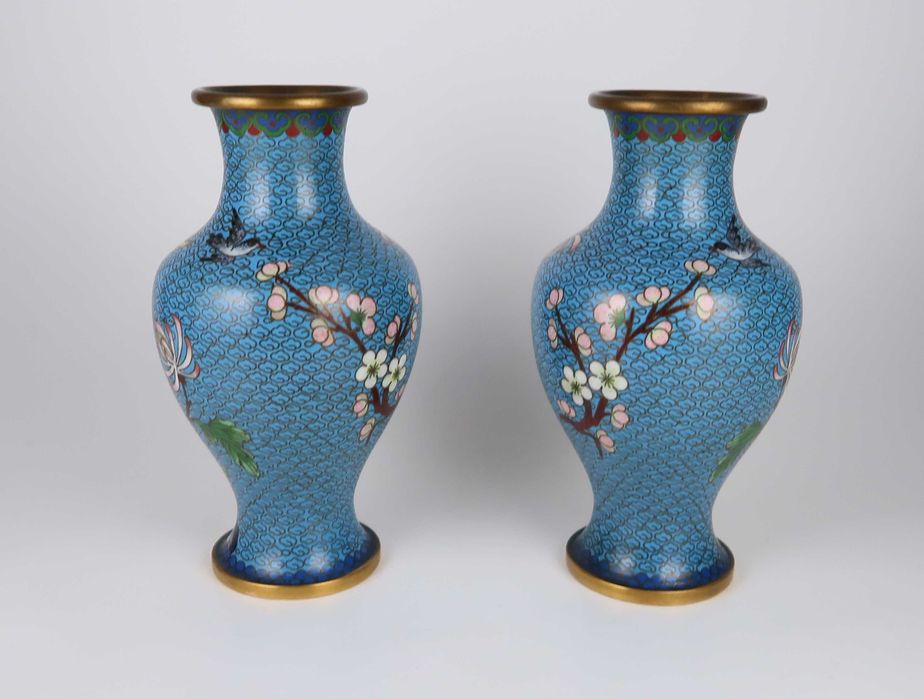 Par de Jarras Cloisonné China 17 cm