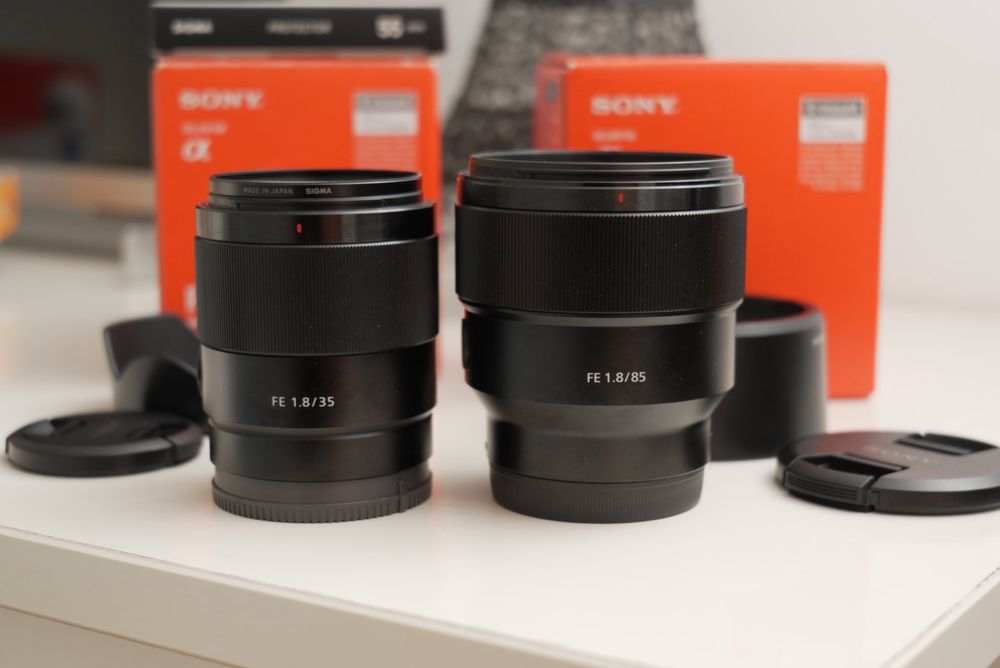 Sony 85 1.8 + 35 1.8