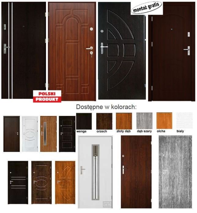 Drzwi ZEWNĘTRZNE -wewnętrzne WEJŚCIOWE drewniane i metalowe z MONTAŻEM