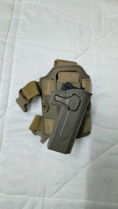 Coldre Amomax para Hi-Capa / 2011 (FDE) + plataforma de perna