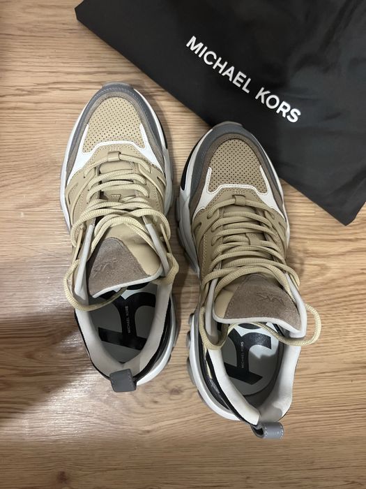 кросівки Michael kors Nick Leather and Suede Trainer