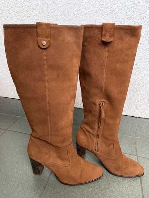 Skórzane hiszpańskie kozaki MASSIMO DUTTI  rozm. 40