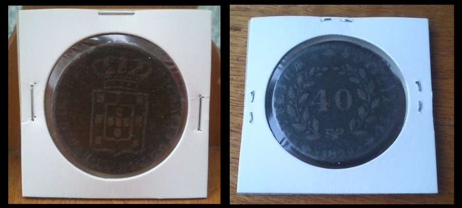 Moeda 1829 40 Reis Monarquia Pataco D Miguel