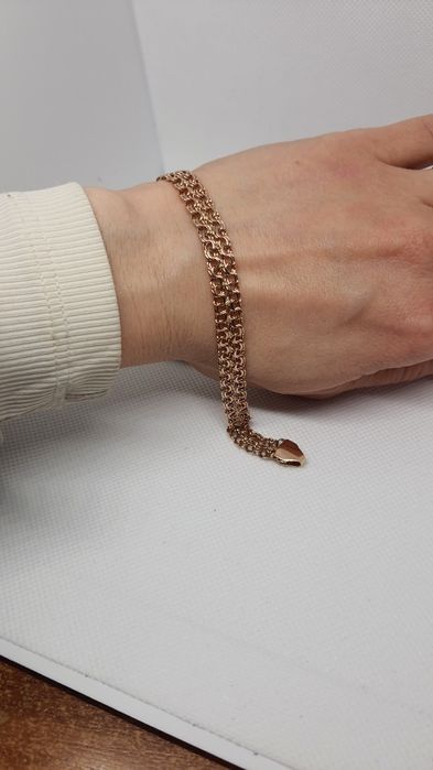 Золотий браслет 585 вага 10,31г укрзолото бісмарк розмір 20 бисмарк