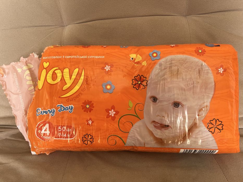 Подгузники JOY 4 Maxi 7-14 кг