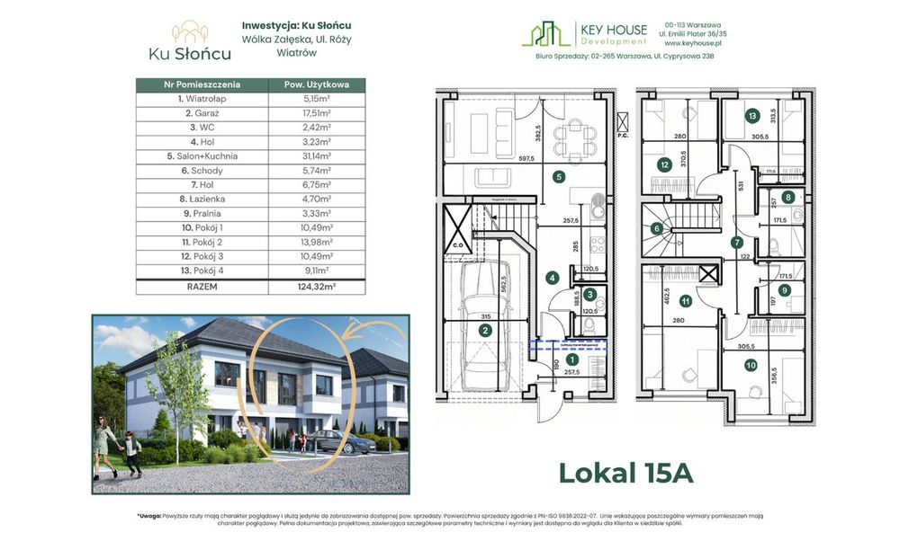 Dom 124 m² z garażem | Dostępny również dom wykończony pod klucz!