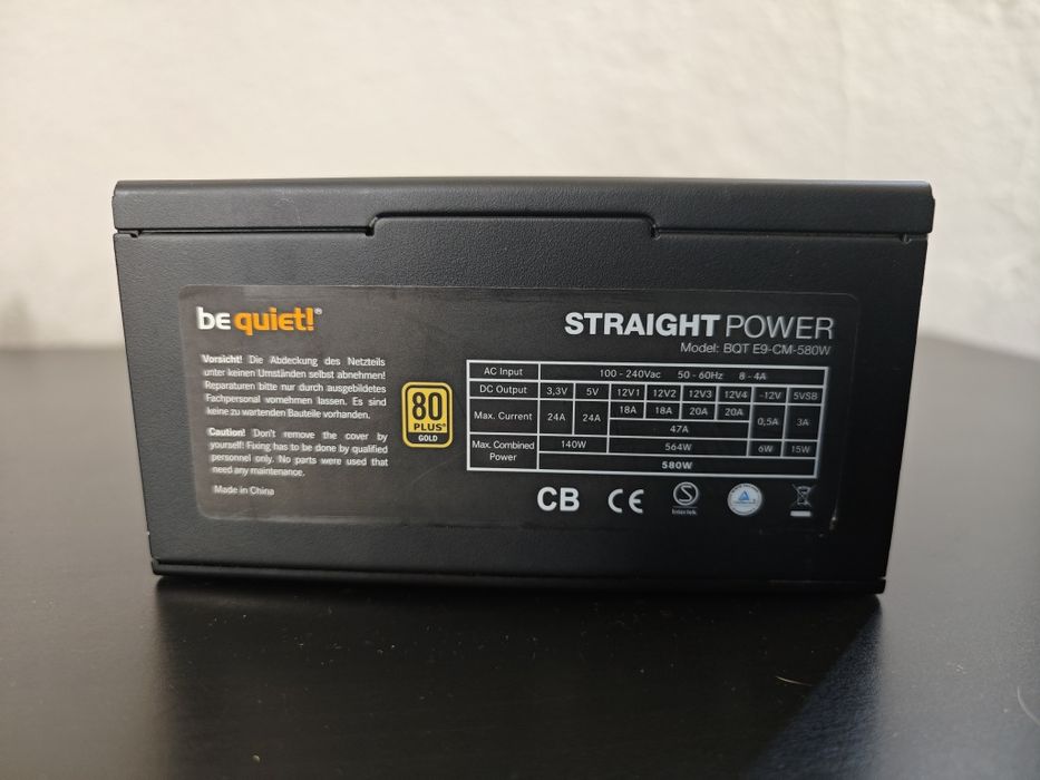 Fonte de Alimentação Be Quiet! Straight Power 580w