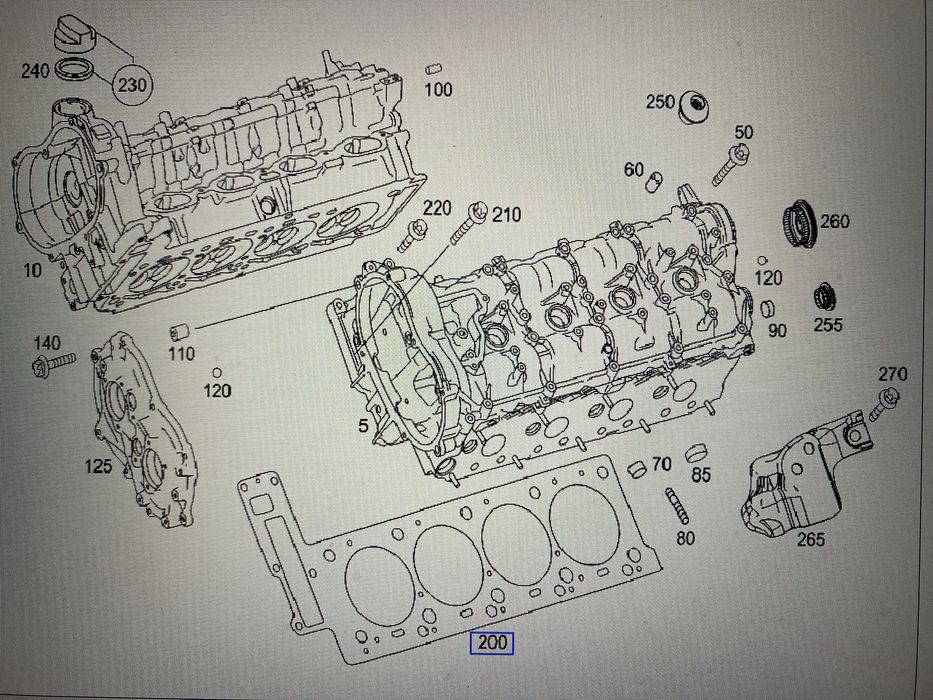 Прокладка головки блока слева/справа M273