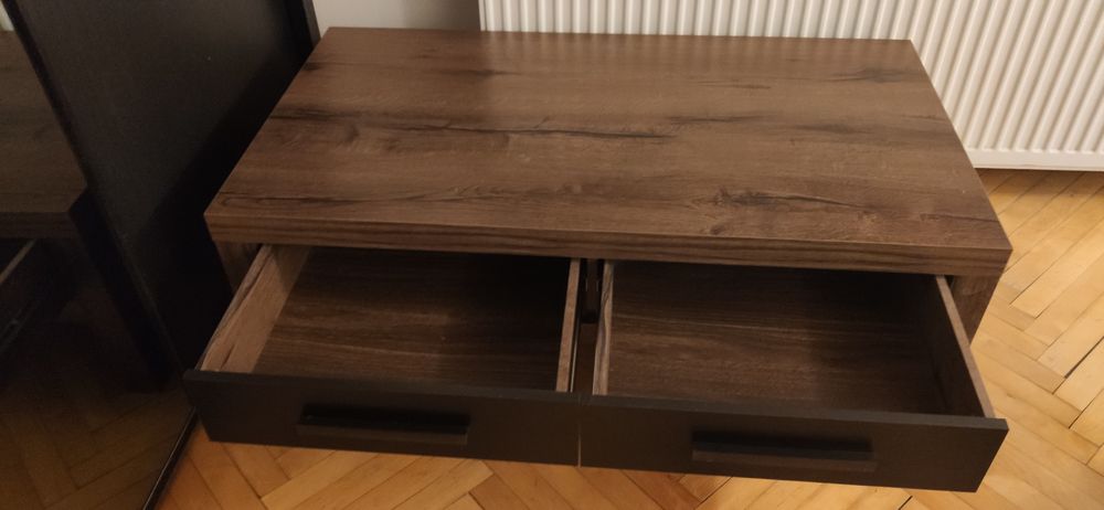 Ława Balin 110x60 z szufladami dąb monastery/dąb czarny