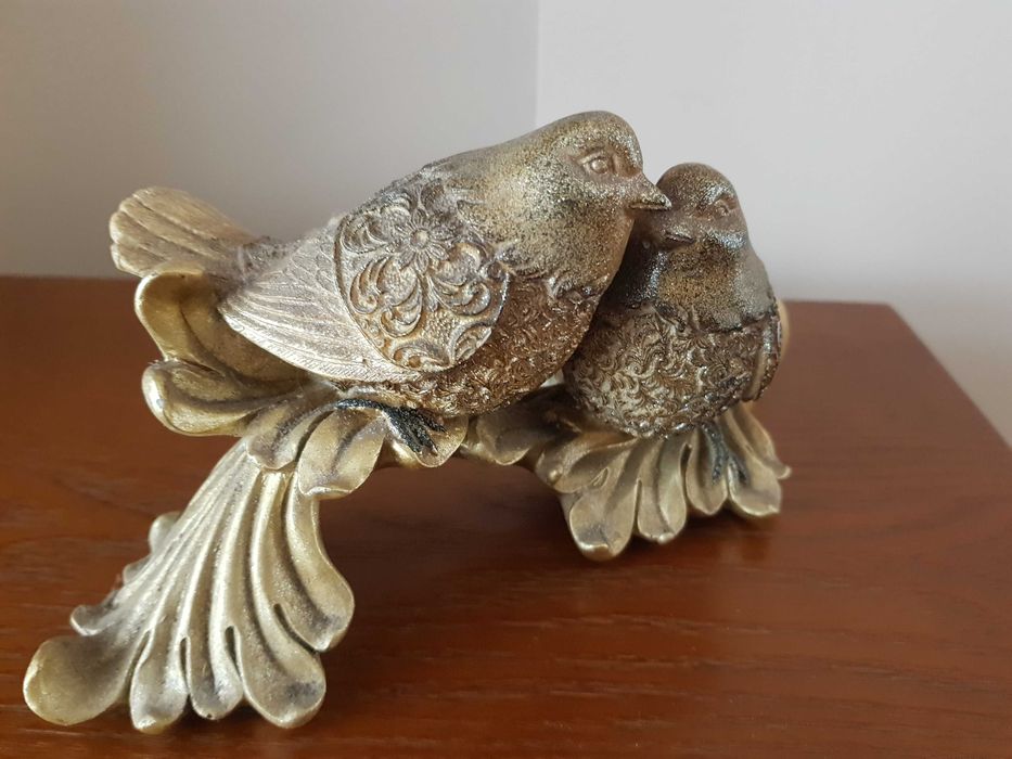 Figurka złotych ptaszków 2szt.